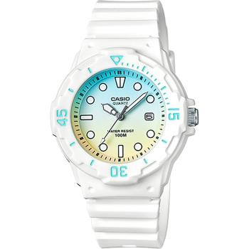 CASIO卡西歐 清涼海洋風女錶-漸層青x白/32mm(LRW-200H-2E2VDR)