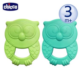 chicco-ECO+貓頭鷹固齒玩具-顏色隨機出貨