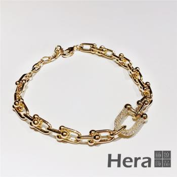 Hera 赫拉  潮流金屬拼接鑽石手鍊 H110120305