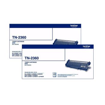 Brother TN-2360/TN2360 黑色2入組 原廠碳粉匣 適用L2320/L2360/L2365/L2520/L2540/L2700 系列