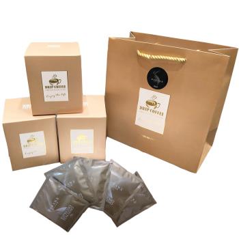 [義大利PARANA]精品咖啡新鮮烘焙 金牌獎濃縮咖啡粉濾掛包    10包/盒x3盒+禮品袋