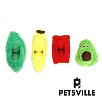 Petsville派思維 蔬菜水果系列狗狗發聲互動玩具(小款-四款任選)