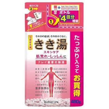 日本【巴斯克林】碳酸入浴系列補充包 溫泉香 480g