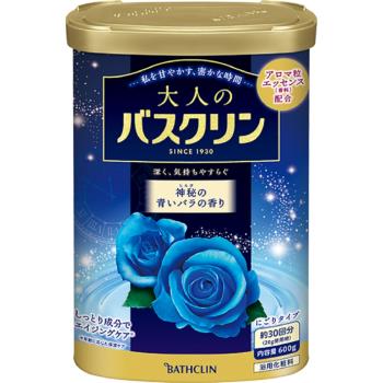 日本【巴斯克林】大人系列泡澡粉 神秘藍玫瑰香 600g