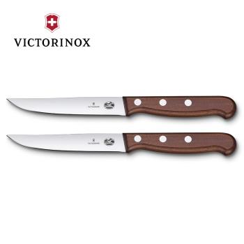 VICTORINOX 瑞士維氏 木製牛排刀(直刃)-楓木木柄