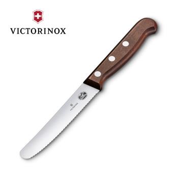 VICTORINOX 瑞士維氏 木製番茄刀-胡桃木柄