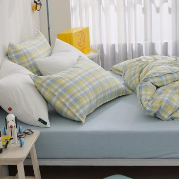 好關係 HAOKUANXI｜格式生活系列-天然色織棉床包被套枕套組-標準雙人