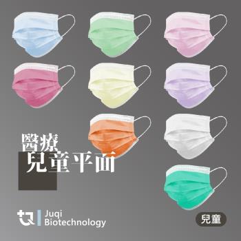 【JUQI鉅淇】醫療平面口罩-兒童(每盒50片 多色任選 台灣製造品質保證)