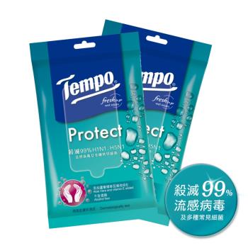 Tempo 倍護清爽潔膚抗菌濕巾(10抽×4包/組)