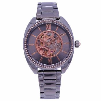 FOSSIL 美國最受歡迎頂尖潮流時尚機械腕錶-黑灰-BQ3730