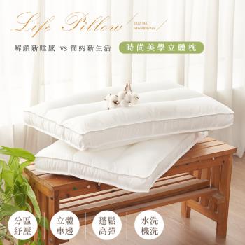 BELLE VIE 時尚美學 可水洗 3D立體羽絲絨枕 / 休閒枕 (72x45cm) 