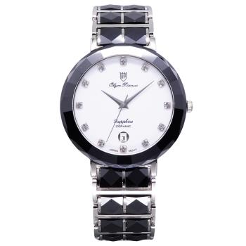 Olym Pianus 奧柏表 簡約新風格時尚優質陶瓷腕錶-白面-8268GS