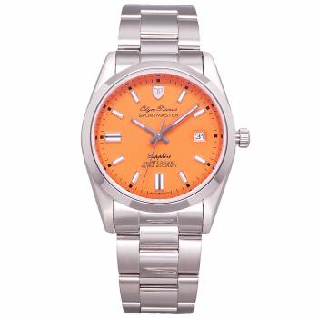Olym Pianus 奧柏表 色彩衝擊革命運動型腕錶/35mm-橘面-89345MS