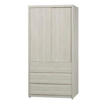 MUNA 莫托斯3.2X7尺鋼刷白色推門衣櫥/衣櫃(共兩色)