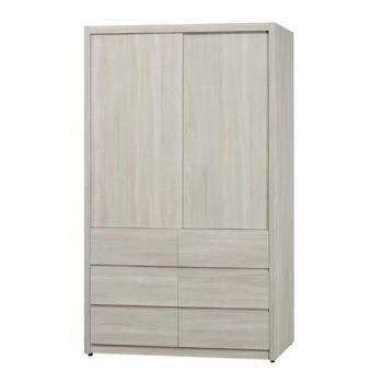 MUNA 莫托斯4X7尺鋼刷白色推門衣櫥/衣櫃(共兩色) 
