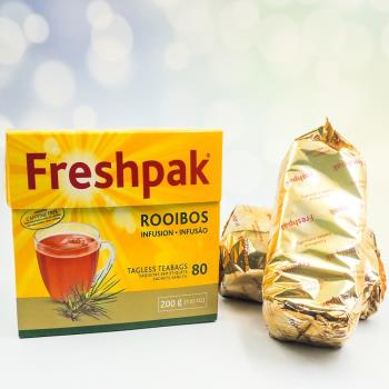 【Freshpak】南非國寶茶 (博士茶)RooibosTea 茶包-80入新包裝 12盒/箱