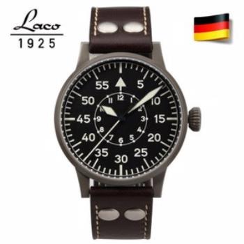 【Laco朗坤】德國軍錶 861749 夜光男士機械錶 復古飛行員錶
