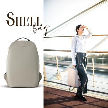 AXIO Shell Backpack 經典手作頂級貝殼包(shell-BK) 克拉米色