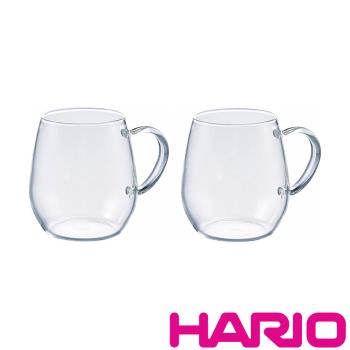 【HARIO】圓型玻璃馬克對杯/RDM-1824