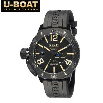 【U-Boat】9015 薩默索黑色DLC 超耐石碳鋼機械潛水錶 自動上鍊 46mm