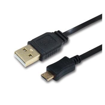 i-gota USB 2.0 A公-Micro 1米   黑色扁線 鍍金頭  