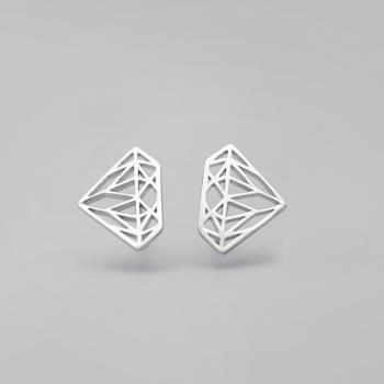 【Sayaka紗彌佳】鏤空鑽石造型耳環