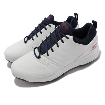 Skechers 高爾夫球鞋 Go Golf Torque-Pro 男鞋 防水 防滑 白 深藍 皮革 214002WNV [ACS 跨運動]