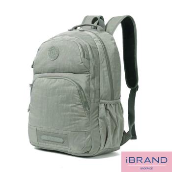 iBrand 輕盈防潑水多口袋後背包 -灰色 MDS-8005