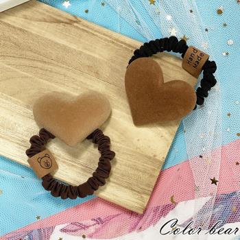 【卡樂熊】韓系絲絨氣質愛心甜美造型髮束(兩款)