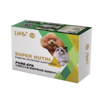 (下標數量2+贈全家50元禮卷X1)虎揚科技Life+ SUPER NUTRI魚油PURE-EPA 30粒(犬貓用)