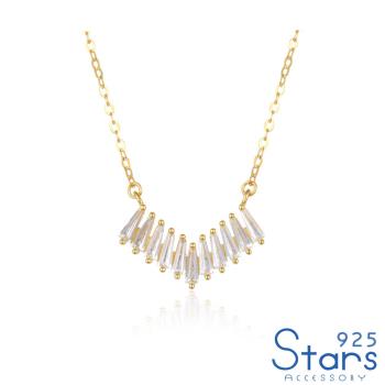 【925 STARS】純銀925輕奢T型方鑽幾何復古造型項鍊 純銀項鍊 造型項鍊 美鑽項鍊 情人節禮物