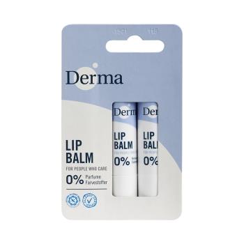 Derma 小燭樹植萃護唇膏 4.8g -2入組 無香味/溫和/純素/天然/無添加/天然蠟質/丹麥