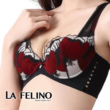 【法利諾 La Felino】玫瑰情懷3/4無縫泡棉款內衣 - 黑紅【89311-99】