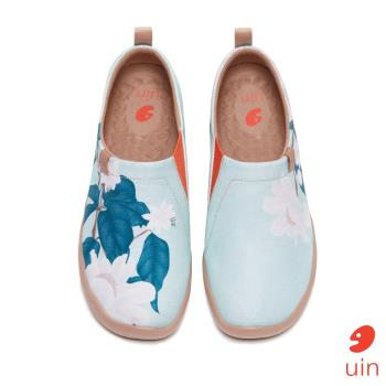 【uin】西班牙原創設計-薄菏芍藥彩繪休閒女鞋W1010068