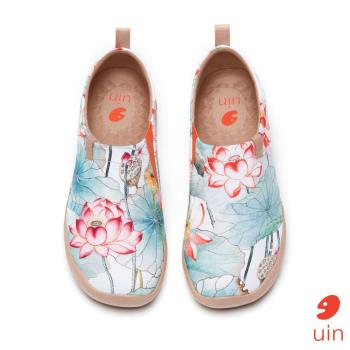 【uin】西班牙原創設計-夏荷彩繪休閒女鞋W1010065