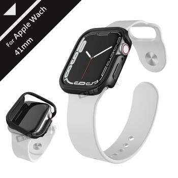 刀鋒Edge系列 Apple Watch Series 9/8/7 (41mm) 鋁合金雙料保護殼 保護邊框(經典黑)
