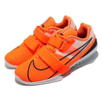 Nike 舉重鞋 Romaleos 4 男鞋 螢光橘 健身 運動 穩定 重訓 訓練鞋 CD3463-801 [ACS 跨運動]