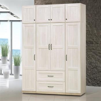 MUNA 泰倫斯5X8尺白橡木色衣櫥(含被櫥頭)