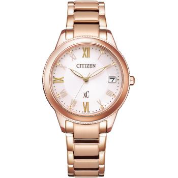 CITIZEN 星辰 xC 亞洲限定款光動能柔美氣質腕錶/玫瑰金/32mm/EO1232-56W
