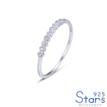 【925 STARS】純銀925微鑲美鑽單排圓鑽造型戒指 純銀戒指 造型戒指 美鑽戒指 情人節禮物 (3款任選)