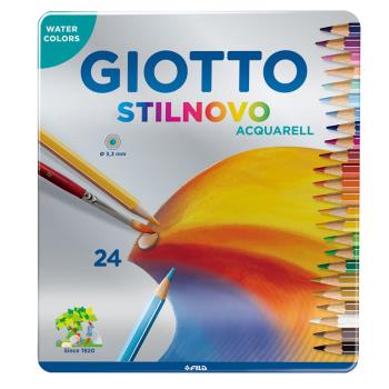 GIOTTO STILNOVO 水溶性彩色鉛筆(24色) 鐵盒