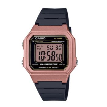 【CASIO 卡西歐】日系-自動月曆 復古機能電子錶-(W-217HM-5A)