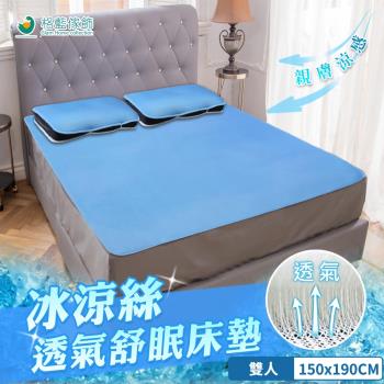 【格藍傢飾】冰涼絲透氣床墊(含枕墊x2)-雙人-集氣