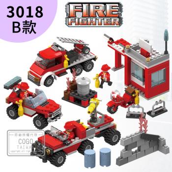 COGO 積木 8合1消防系列-3018B