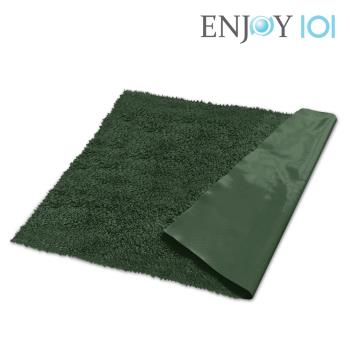 《ENJOY101》矽膠布止滑地墊1入組-森林綠(超薄快乾型60x45cm)
