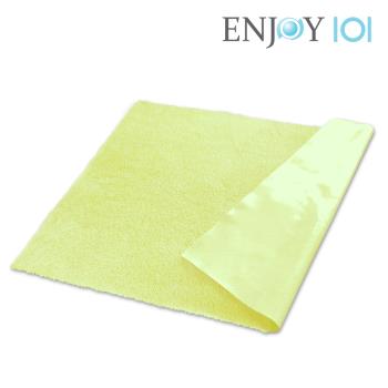 《ENJOY101》矽膠布止滑地墊1入組-鵝黃色(超薄快乾型60x45cm)