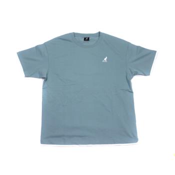KANGOL 短袖T恤 藍灰色 假兩件設計 袋鼠LOGO 62551007-89 noJ10