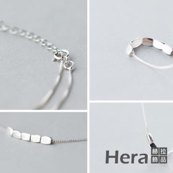 【Hera 赫拉】精鍍銀小米粒短鎖骨銀項鍊 H111030101