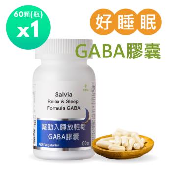 Salvia幫助入睡放輕鬆GABA膠囊 (純素)60顆/瓶*1瓶