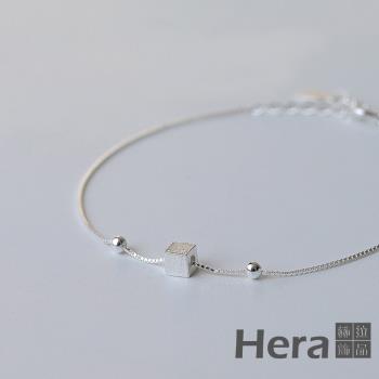 【Hera 赫拉】精鍍銀方塊手鍊 H111040503